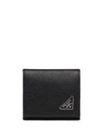 Prada Portemonnaie mit Emaille-Logo - Schwarz