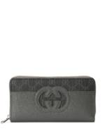 Gucci Portemonnaie mit Logo-Print - Grau