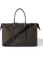 TOM FORD - Leather-Trimmed Recycled-Nylon Weekend Bag - Men - Green