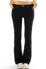 be styled Bootcut-Jeans "Damen Basic Boot Cut Schlag Jeans Hose im Medium Waist - j2L-1" 5-Pocket-Style, mit Stretch-Anteil, medium waist, bequem, stretchig