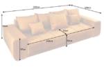 riess-ambiente Big-Sofa "ELEGANCIA 285cm senfgelb", 1 Teile, Wohnzimmer · Couch · Samt · XXL