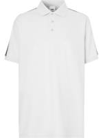 Burberry Poloshirt mit Logo-Streifen - Weiß