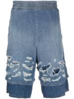 Diesel Jeans-Shorts in Distressed-Optik - Blau