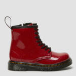 Dr. Martens Toddlers 1460 Patent Lamper Lace Up Boots - Bright Red Cosmic Glitter Toddlers - UK 6 Toddler