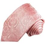 Paul Malone Krawatte "Herren Seidenkrawatte Schlips modern barock floral 100% Seide" Schmal (6cm), rosa pink 366