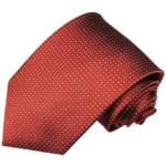 Paul Malone Krawatte "Herren Seidenkrawatte Schlips modern gepunktet 100% Seide" Schmal (6cm), rot 933