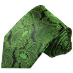 Paul Malone Krawatte "Herren Seidenkrawatte Schlips modern paisley 100% Seide" Schmal (6cm), grün schwarz 379