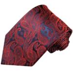 Paul Malone Krawatte "Herren Seidenkrawatte Schlips modern paisley brokat 100% Seide" Schmal (6cm), rot blau 464