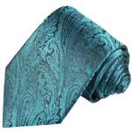 Paul Malone Krawatte "Herren Seidenkrawatte Schlips modern paisley floral 100% Seide" Schmal (6cm), aqua blau 373