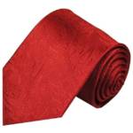 Paul Malone Krawatte "Herren Seidenkrawatte Schlips modern uni paisley 100% Seide" Schmal (6cm), rot 541