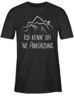 Shirtracer T-Shirt "Ich kenn' da 'ne Abkürzung - weiß - Hobby Outfit - Herren Premium T-Shirt" tshirt herren schwarz sprüche - schwarze t-shirts mit berg aufdruck