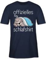 Shirtracer T-Shirt "Offizielles Schlafshirt mit Faultier - weiß - Sprüche Statement mit Spruch - Herren Premium T-Shirt" schlafshirt faultier - t-shirts sprüche herren - tshirt mit spruch