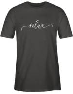 Shirtracer T-Shirt "Relax Schriftzug weiß - Sprüche Statement mit Spruch - Herren Premium T-Shirt" tshirt herren lustige motive - thisirt mit sprüchen - relax t shirt