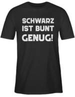 Shirtracer T-Shirt "Schwarz ist bunt genug weiß - Sprüche Statement mit Spruch - Herren Premium T-Shirt" tshirt herren mit spruch schwarz - fun shirts männer