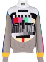 VTMNTS Rollkragenpullover mit Barcode-Motiv - Grau