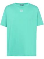 Balmain T-Shirt mit Logo-Print - Grün