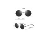 ELIAUK Retrosonnenbrille Sonnenbrille Herren,Damen Rund Polarisiert Sonnenbrillen,Runde Brille (1-St) UV400 Schutz Retro Polarisierte Sonnenbrille,Unisex mit Metallrahmen