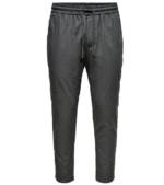 ONLY & SONS Chinohose ONLY & SONS Linus Crop Melange Herren Chino-Hose coole Freizeit-Hose 22021456 Stoff-Hose Anthrazit