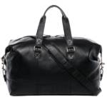 SID & VAIN Reisetasche YALE, Weekender echt Leder Reisetasche groß XL - Reisegepäck auch als Handgepäck aus stabilem Leder - Sporttasche, Freizeittasche mit Umhängegurt - Ledertasche Herren Damen schwarz