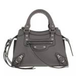 Balenciaga Satchel Bag - Neo Classic Mini Top Handle Bag Grained Calfskin - in dark gray - für Damen