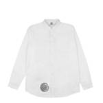 JAM Langarmhemd jam Herren Langarm-Shirt zeitloses Hemd mit Druck auf dem Rücken Burner Oxford Shirt Business-Hemd Weiß