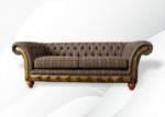 JVmoebel Chesterfield-Sofa Brauner moderner Chesterfield Dreisitzer 3-er Couch Neu Sofa, Made in Europe