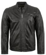 Jilani Lederjacke Riga-6 Echtleder Herren Lederjacke Lammnappa schwarz