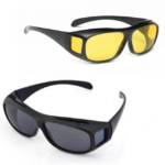 Jormftte Sonnenbrille Überzieh-Sonnenbrille für Herren,Auto Sonnen-Überbrille Nachtsicht