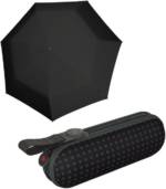 Knirps® Taschenregenschirm X1 mini Damen-Schirm Mat Cross superthin im Etui, winzig kleiner Regenschirm für die Handtasche mit Befestigungsmöglichkeit durch die praktische Schlaufe