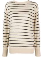 Moncler striped knitted jumper - Nude