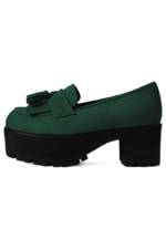 T.U.K. - Tassel Loafer Cedar Green Suede - High Heels