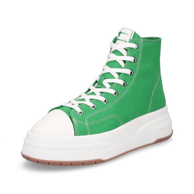Tamaris Tamaris Damen Canvas Plateau Sneaker grün Sneaker