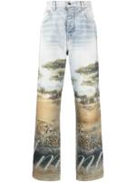 AMIRI Jeans mit grafischem Print - Blau