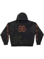 Balenciaga Hoodie mit Crypto BB-Print - Schwarz