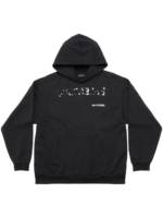 Balenciaga Hoodie mit gezeichnetem Logo - Schwarz