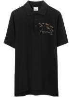 Burberry Poloshirt mit Logo-Print - BLACK