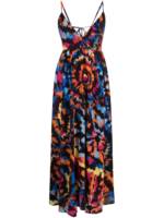 Chufy Loki Maxikleid mit Print - Blau