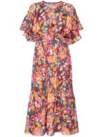 ERES Maxikleid mit Blumen-Print - Blau