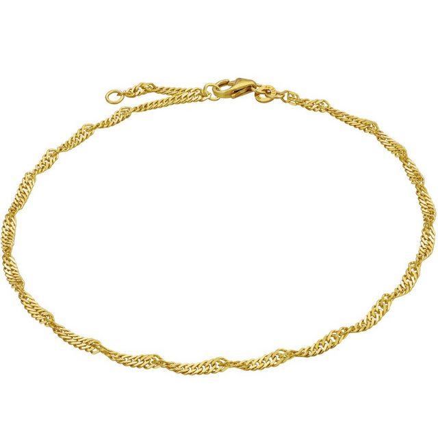 modabilé Fußkette Fußkettchen SINGAPORE 2,4mm 333 Gold, Fußkette Damen 2,4mm, Damen Fußkettchen 25cm dezent, Fußschmuck 333er Gold, Made in Germany