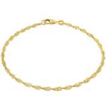 modabilé Goldarmband Armband Singapurkette 2,2mm 585 Echtgold, Damen Armkettchen 18,5cm, Armkette, Made in Germany