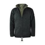 virblatt Wolljacke Herren, Wolle, Winter Jacken Herren Schafwolle Übergangsjacke Herren hoher Kragen, Seitentaschen, YKK Metall Reißverschluss