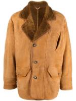 A.N.G.E.L.O. Vintage Cult 1980s Lederjacke mit Shearling-Futter - Braun