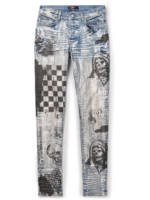 AMIRI - Wes Lang Skinny-Fit Printed Jeans - Men - Blue - UK/US 30