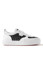 Christian Louboutin - Happyrui Rubber-Trimmed Mesh and Leather Sneakers - Men - White - EU 42
