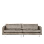 Dreisitzer Couch in Grau Kunstleder 275 cm breit