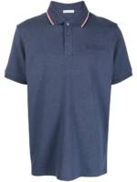 Moncler Poloshirt mit Logo-Prägung - Blau