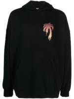 Palm Angels I Love PA-print cotton hoodie - Schwarz