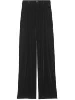 Saint Laurent Weite Hose aus Samt - Schwarz