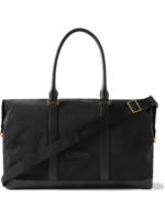TOM FORD - Leather-Trimmed Recycled-Nylon Weekend Bag - Men - Black