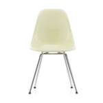 Vitra - Eames Fiberglass Side Chair DSX, verchromt / Eames parchment (Filzgleiter basic dark)